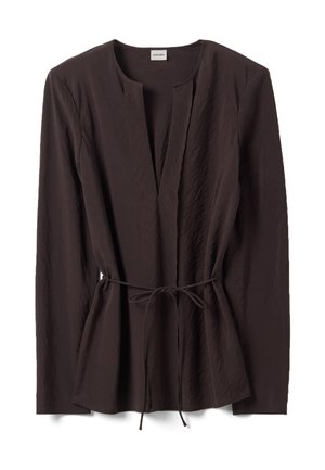 Stefanel, V-NECK BLOUSE, REGULAR FIT.. - Blusa - dark brown