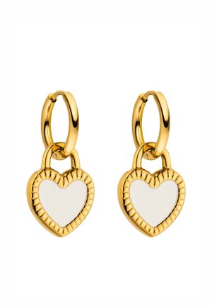 PURELEI, PURELEI OHRRINGE HEART CHARM - Ohrringe - gold-coloured