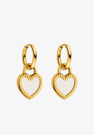 PURELEI, PURELEI OHRRINGE HEART CHARM - Ohrringe - gold-coloured