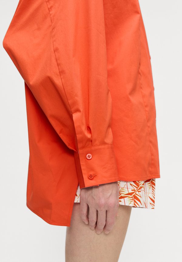 LAURA - Button-down blouse - burnt orange3