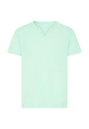 Blend, BHASTON SPLIT NECK - Basic T-shirt - opal blue