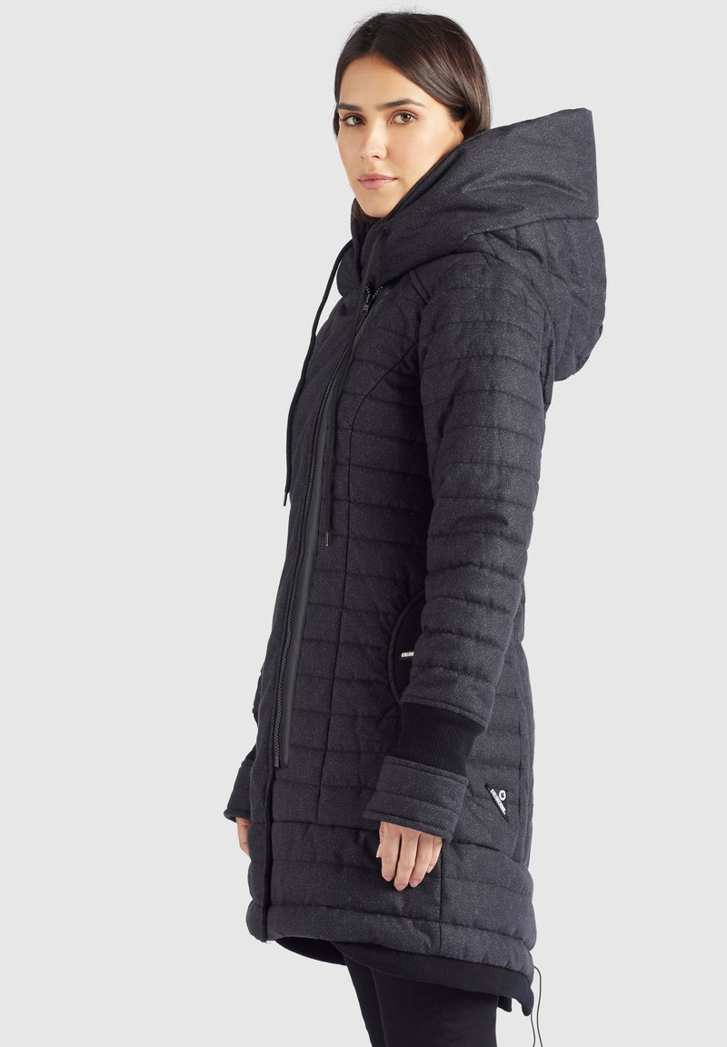 Damen Parkas | khujo MANTEL TOPSY2 Wintermantel schwarz weiß meliert/schwarz meliert - XM33038 Damen Parkas | khujo MANTEL TOPSY2 Wintermantel schwarz weiß meliert/schwarz meliert - XM33038