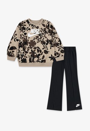 FLORAL CREW - Tracksuit - beige