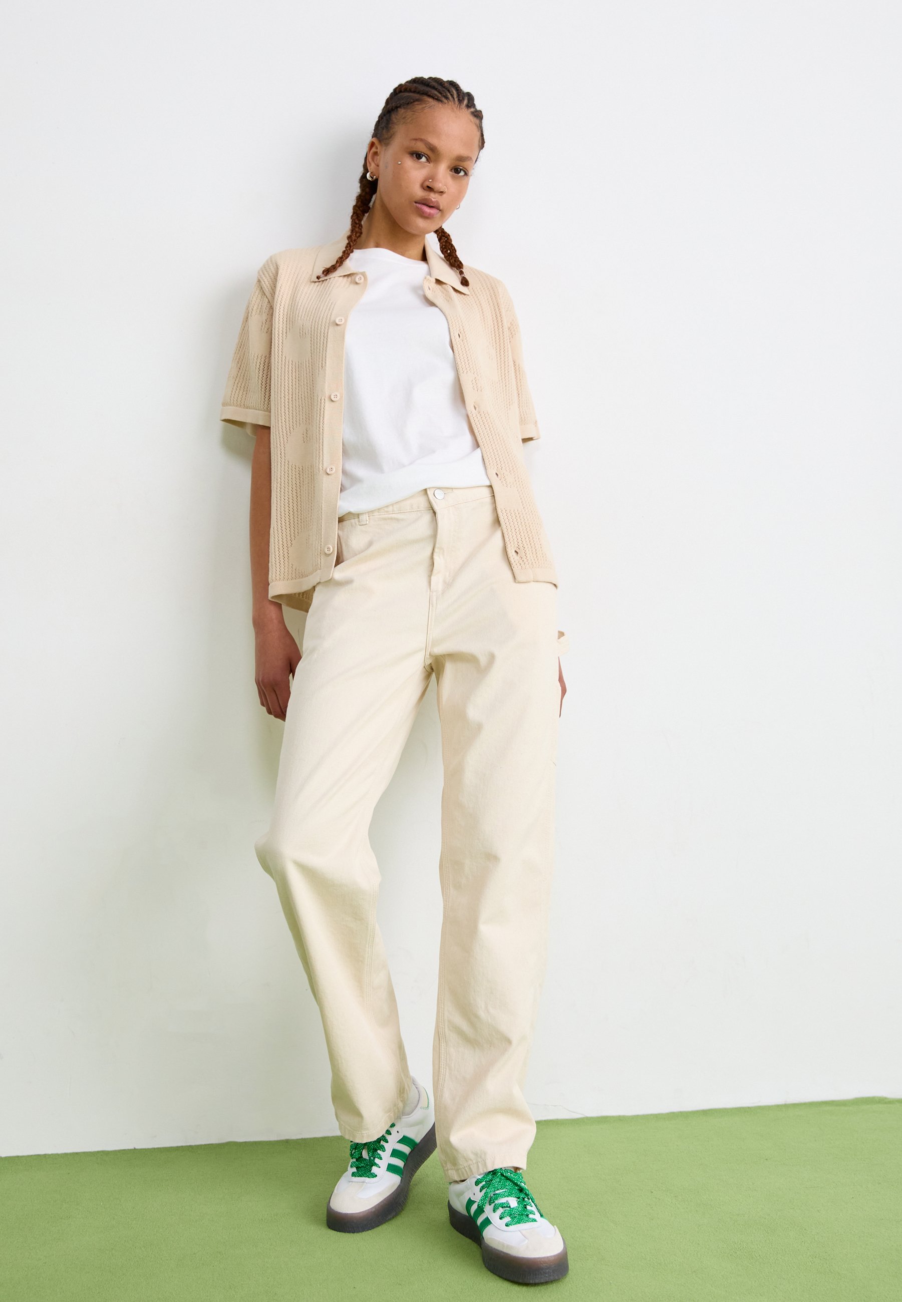 [CARHARTTWIP] DREWE PANT FOUNTAIN ★大人気★ Carhartt WIP DREWE PANT FOUNTAIN - Relaxed fit jeans - black