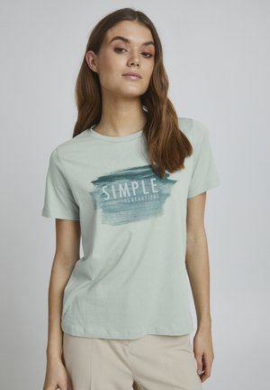 b.young BYSAFA  - T-shirt print - aqua gray