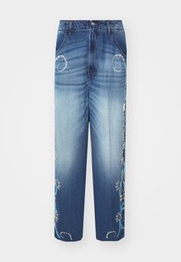 BAGGY PANTS IN EMBROIDERED  - Relaxed fit jeans - stonewash blue