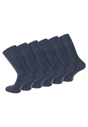 6 PAAR BAMBUS GESUNDHEITS - Socken - blau