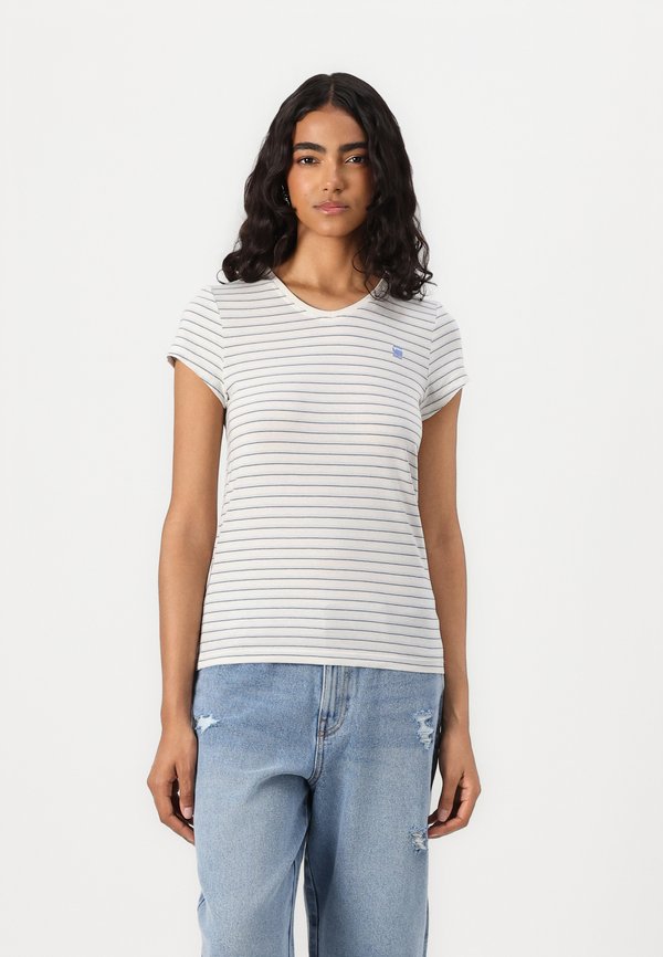 STRIPE EYBEN SLIM - Print T-shirt - plein air highlight