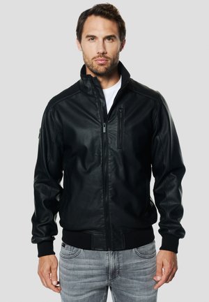 Chaqueta de cuero sintético - black