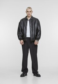Urban Classics Faux leather jacket - black