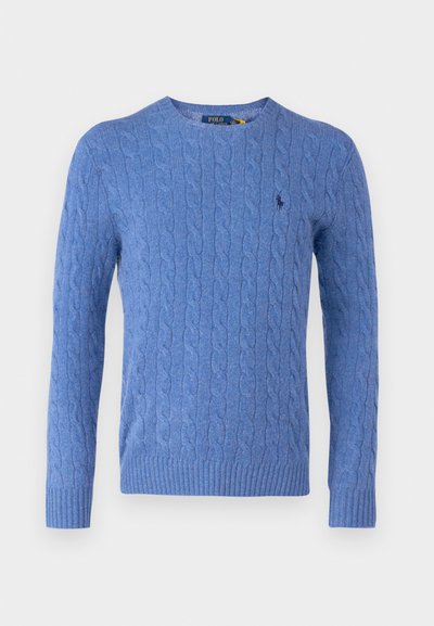 Polo Ralph Lauren CABLE KNIT WOOL CASHMERE JUMPER - Strikkegenser - harbor mist