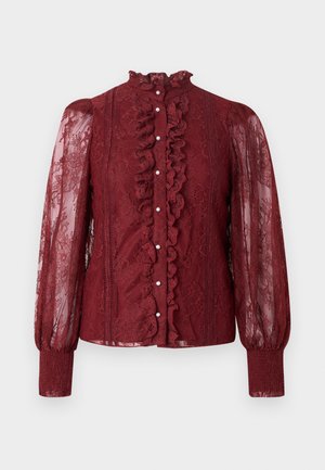 EUGENIA MOCK NAHDKERCHIEF - Bluza - oxblood