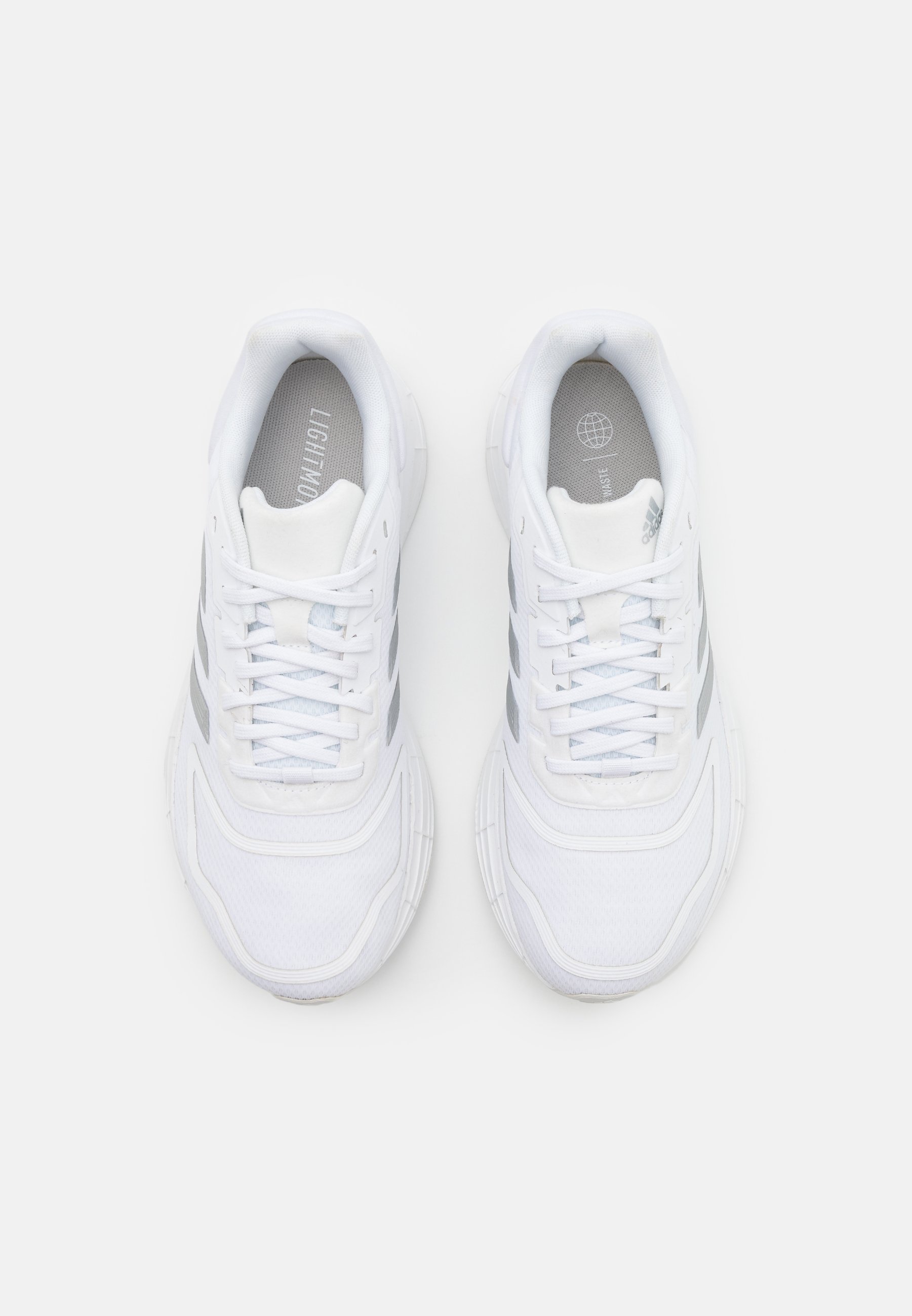 adidas Performance DURAMO - Laufschuh Neutral - footwear white/silver  metallic/grey one/weiß - Zalando.de