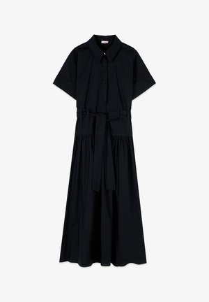 Oltre, VESTITO CHEMISIER CON FUSCIACCA - Vestido largo - nero