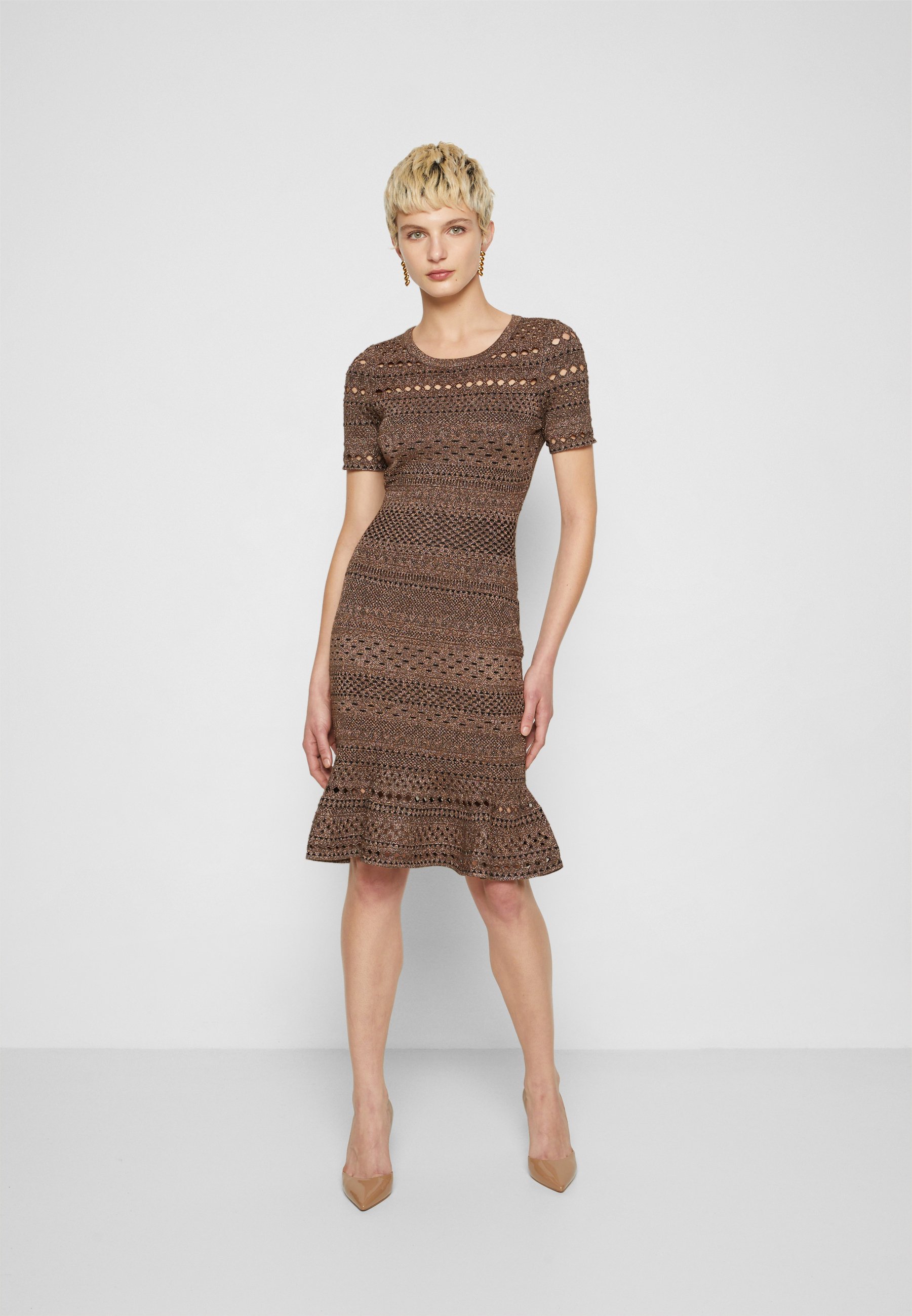 rose gold jumper dress