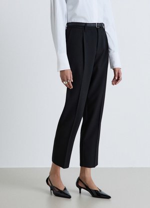 Calliope, PANTALONE LUNGO TINTA UNITA - Chino - ultrablack