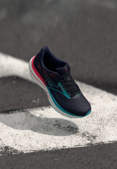 WAVE RIDER 29 - Chaussures de running sur route - odyssey gray/capri breeze/calypso coral