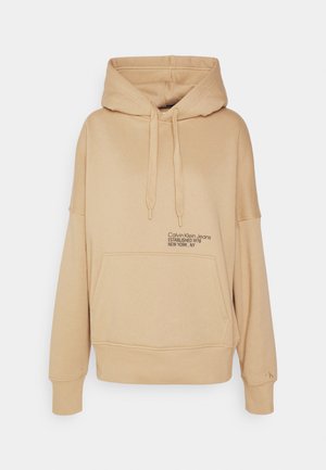LAYERED ADDRESS HOODIE - Felpa - travertine