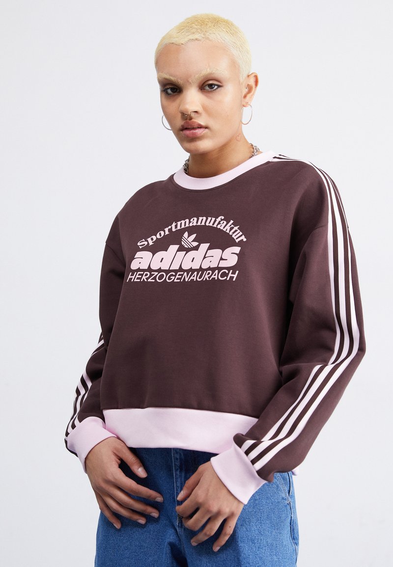 adidas Originals RETRO GRAPHIC - Sweatshirt - shadow brown/marron - ZALANDO.FR