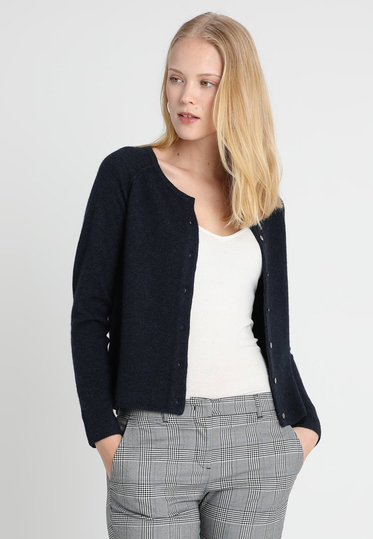 Rosemunde LAICA O NECK CARDIGAN - Kofta - dark navy melange