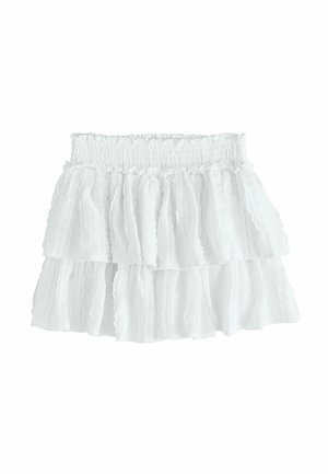 REGULAR FIT - CRINKLE TIERED  - Minirock - white