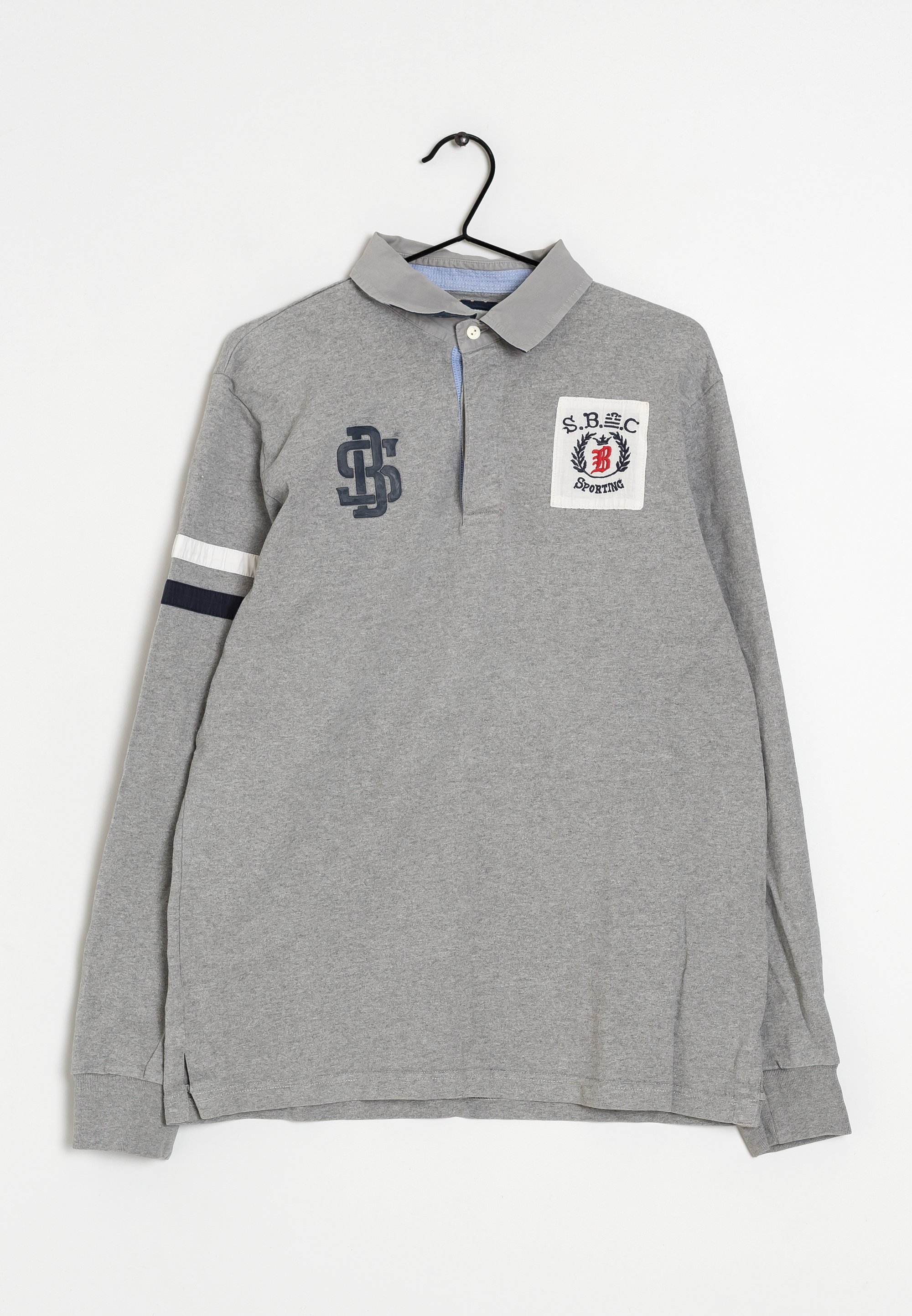 Serge Blanco Polo shirt grey (Pre-owned) Zalando