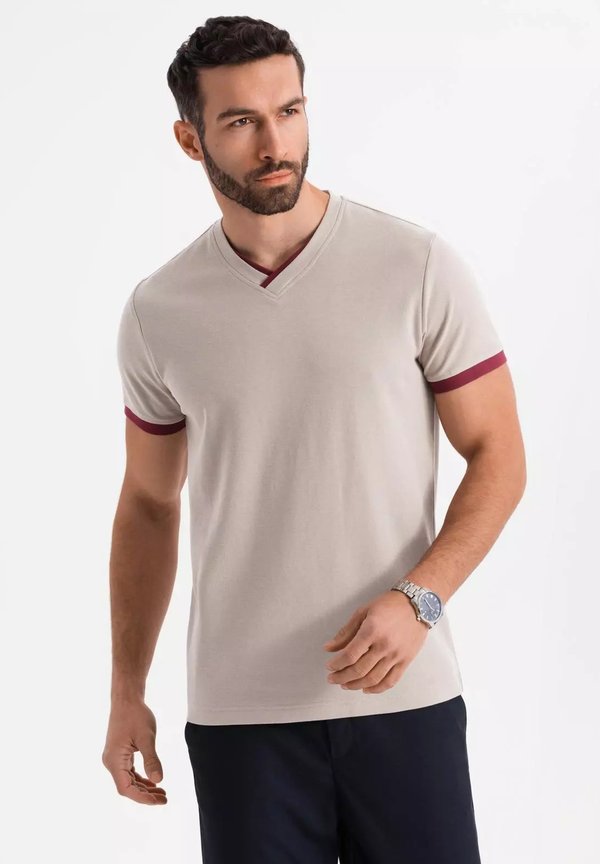V-NECK - T-Shirt basic - ash