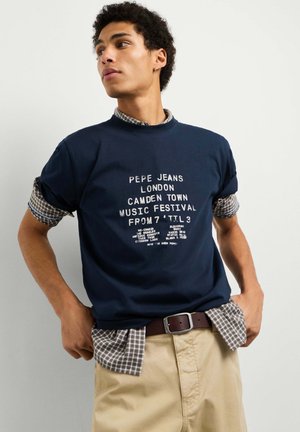 Pepe Jeans, PEPE JEANS PRINT T-SHIRT JEAN TEE - Print T-shirt - dulwich blue