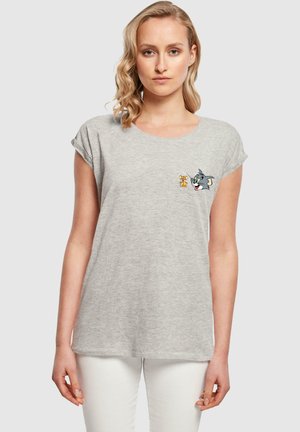 ABSOLUTE CULT TOM AND JERRY-CLASSIC HEADS  - T-shirts med print - heather grey