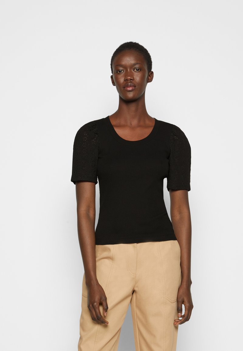 Damen Kleider | Claudie Pierlot TRINIDAD T-Shirt print noir/schwarz - AH71188 Damen Kleider | Claudie Pierlot TRINIDAD T-Shirt print noir/schwarz - AH71188