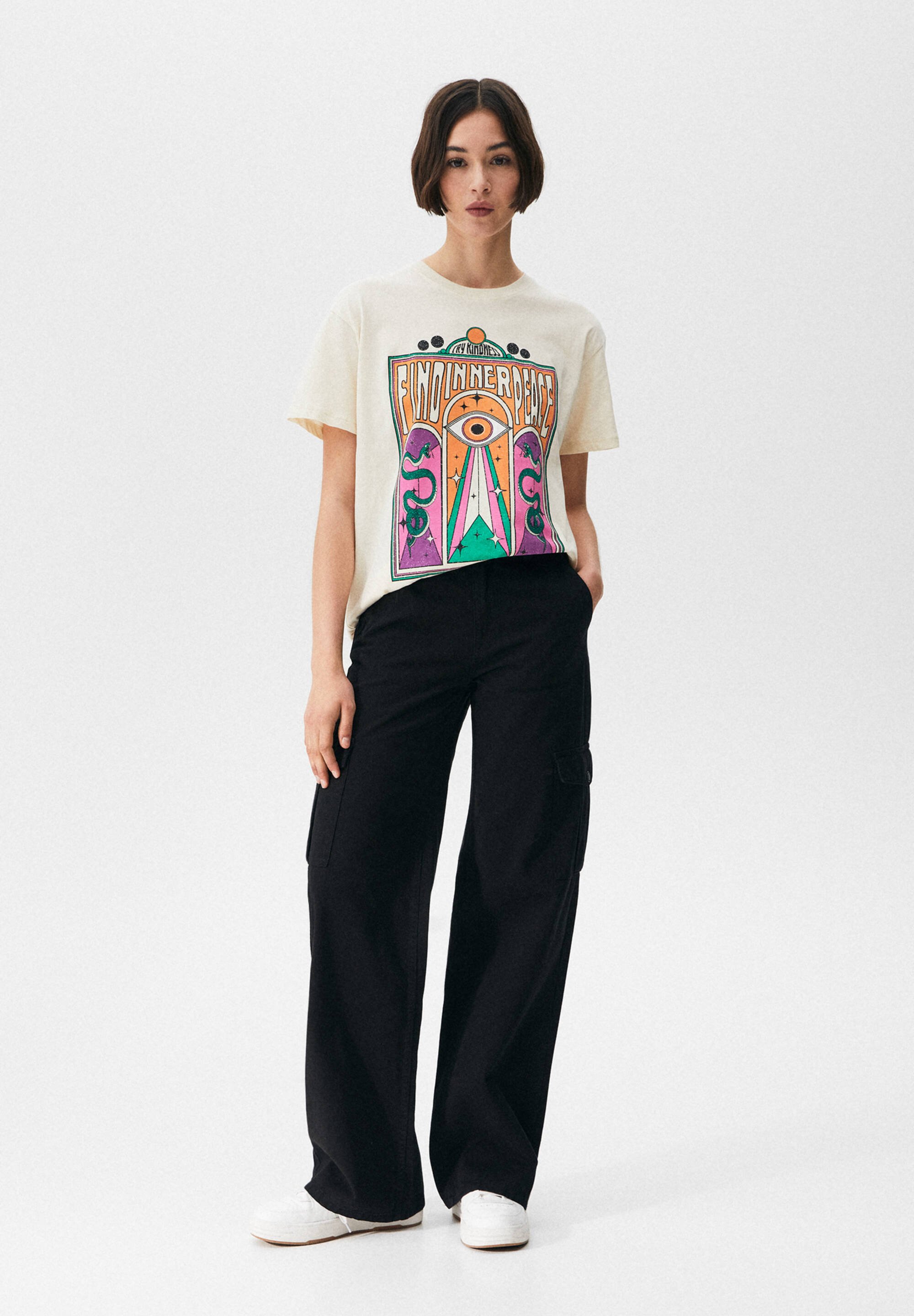 PULL\u0026BEAR WITH ESOTERIC GRAPHIC - T 