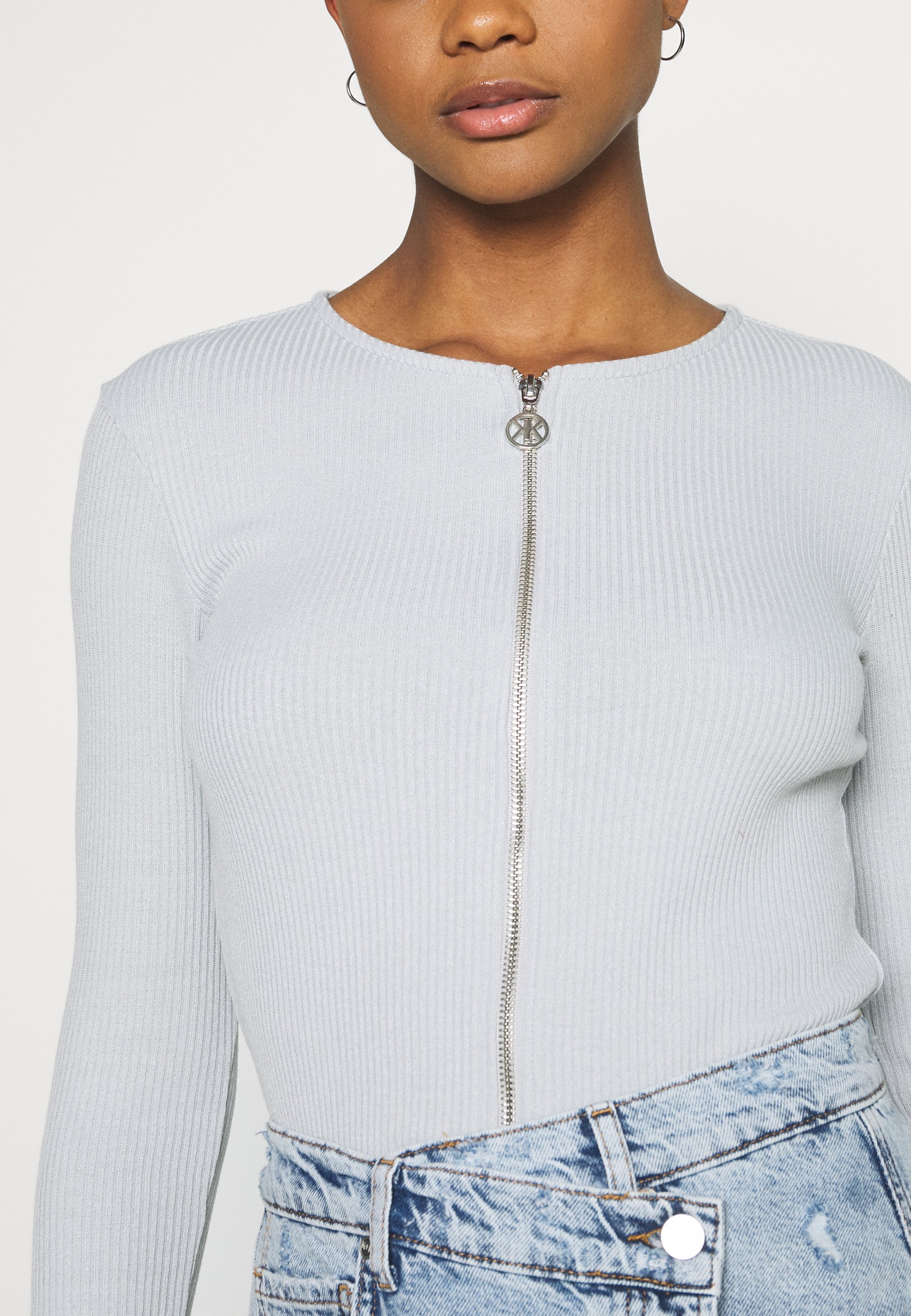 double zipper cardigan