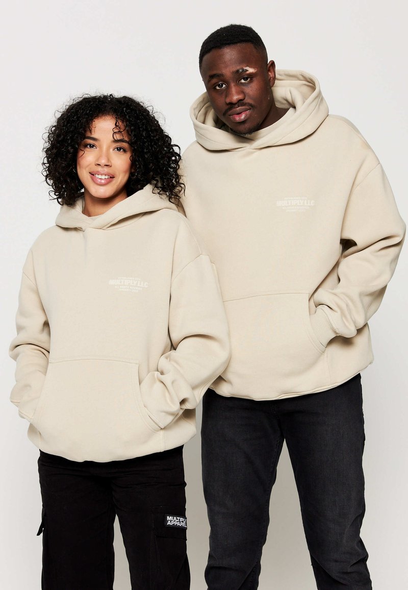 Multiply Apparel LLC Felpa con cappuccio cement soda washed/beige