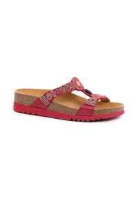 Scholl NEW BOGOTA WEDGE - Muiltjes - dk red multi