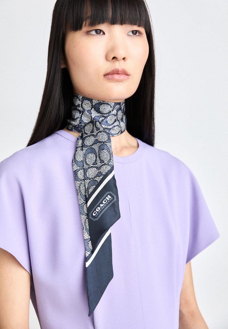 COACH SIGNATURE VINTAGE PRINTED - Scarf - midnight navy