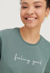 Even&Odd 2 PACK - Majica kratkih rukava s printom - teal/black