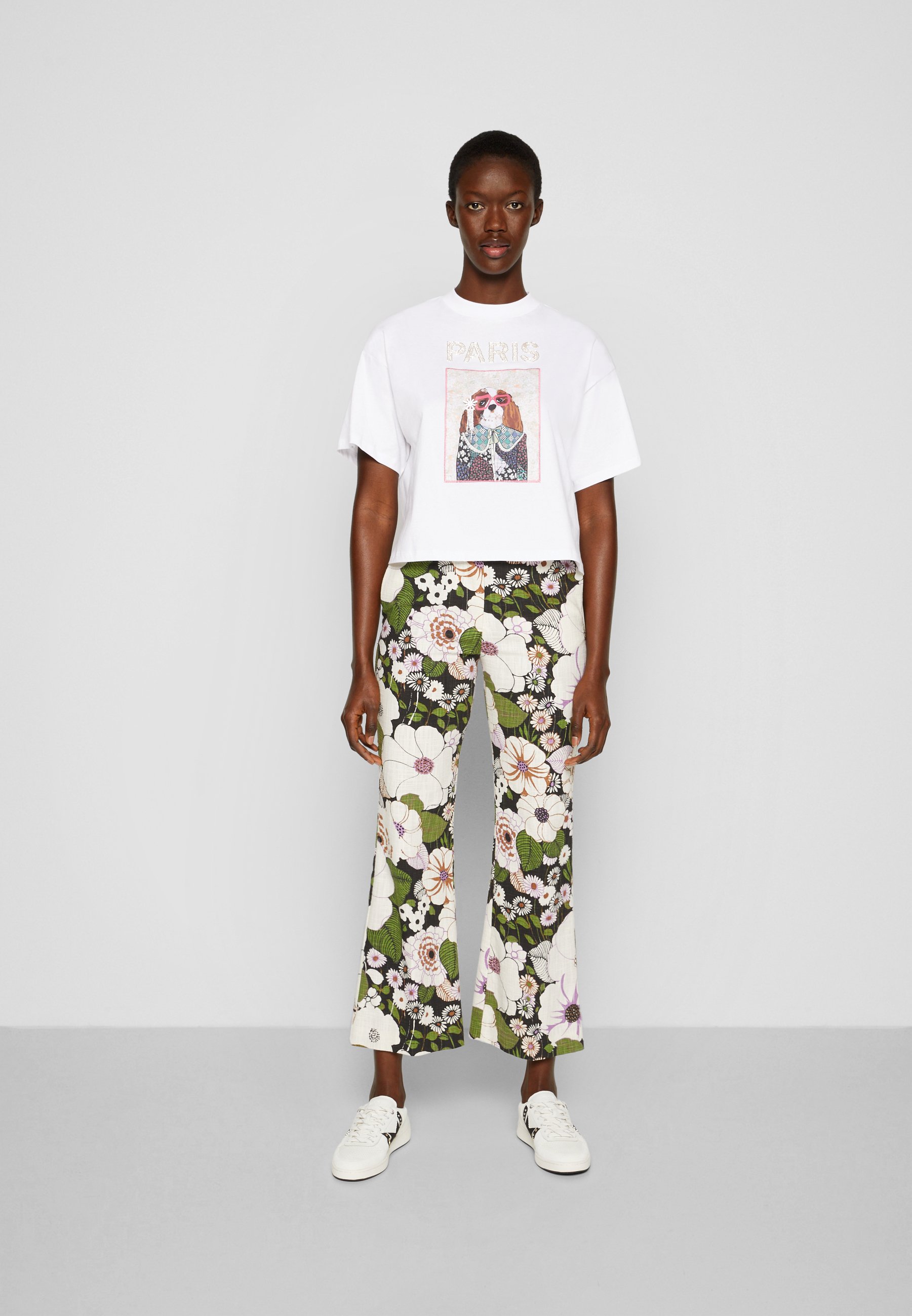 white dog t shirt