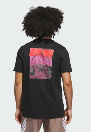 HD NOVELTY T 1 - T-shirt con stampa - black   lucid red