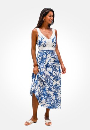 Cupshe, TROPICAL PALM BEACH COVER UP DRESS - Strandaccessoire - white floral