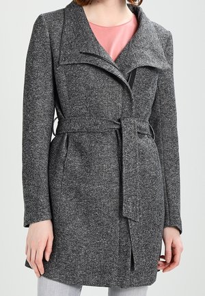Halflange jas - mottled dark grey