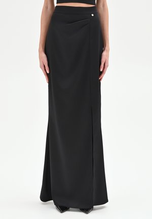 EFFETTO PORTAFOGLIO - Jupe longue - black