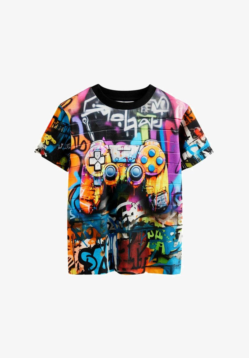 Next SHORT SLEEVE STANDARD - T-Shirt print - black graffiti controller