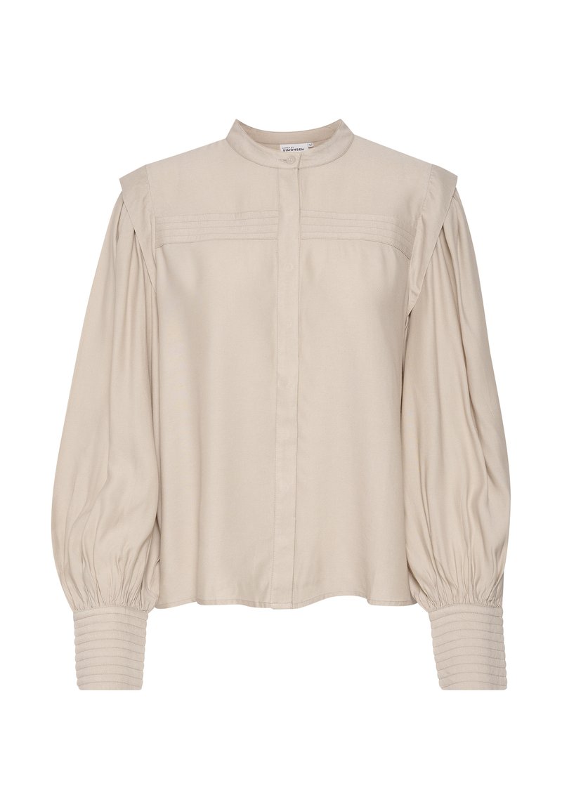 Karen by Simonsen Overhemdblouse zandkleur Karen by Simonsen Overhemdblouse zandkleur