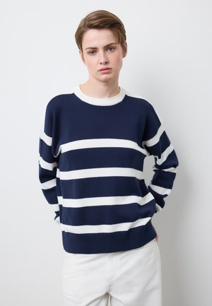 WHITE STRIPES - Maglione - blue white
