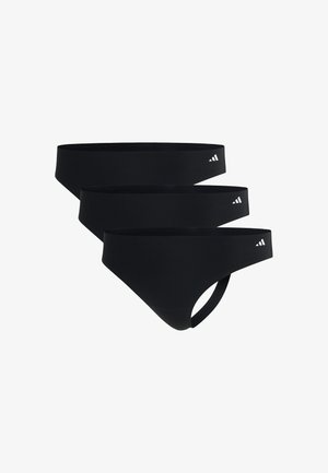 Sort tanktop og bikini sæt lavet af strækbart materiale. Ribbet tekstur på tanktoppen. Minimalistisk design med diskret logo-detalje på begge dele.