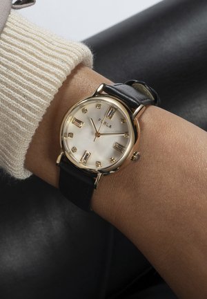 QUARTZ ANALOG EASY SHAPE - Ura - black
