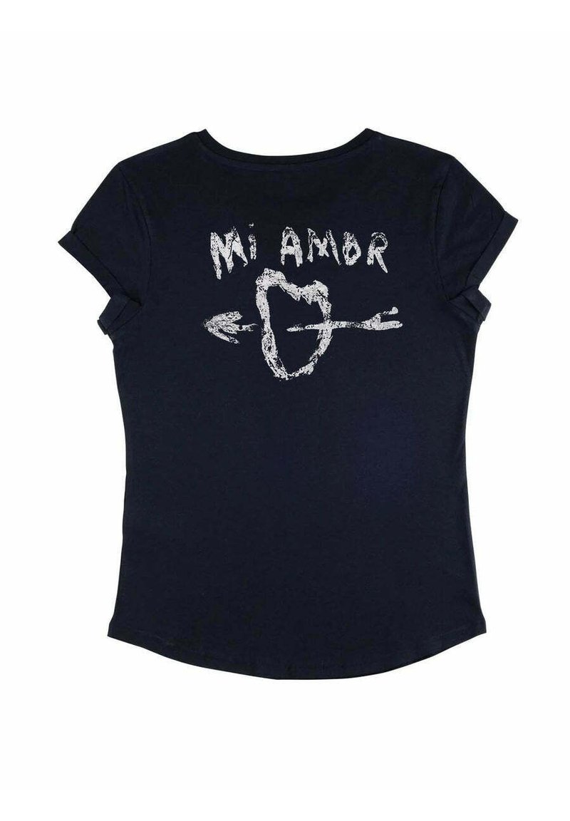 Mira Paris MI AMOR BACK ROLL - T-shirt med print - dark blue/mörkblå - Zalando.se