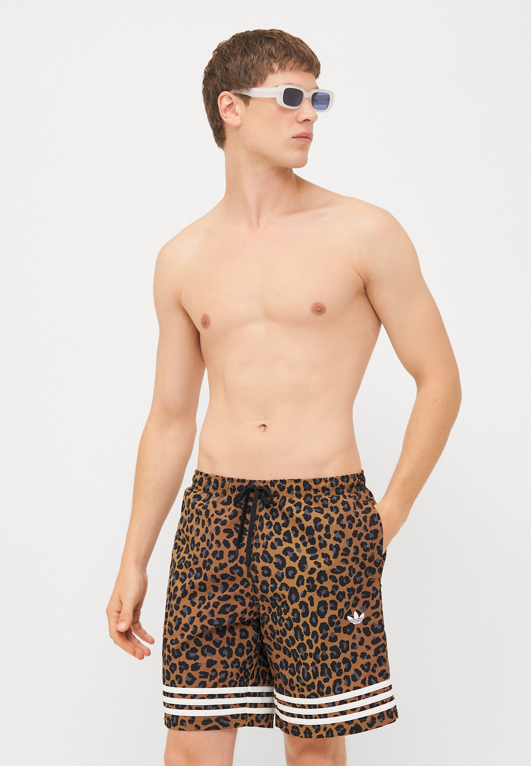 adidas Originals LEOPARD - Swimming shorts - bronze-coloured adidas Originals LEOPARD - Swimming shorts - bronze-coloured
