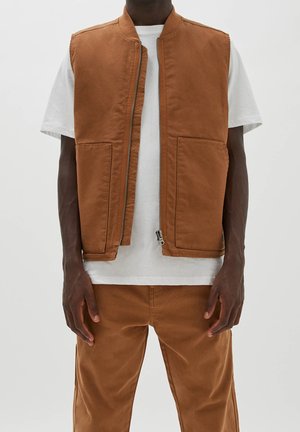 Veste sans manches - mottled light brown