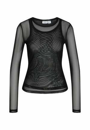 Noisy May, NMJUDITH L/S DOUBLELAYER MESH TOP TNT/14 - T-shirt à manches longues - black1